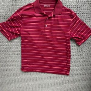 Nike Vintage Red Striped Polo Shirt